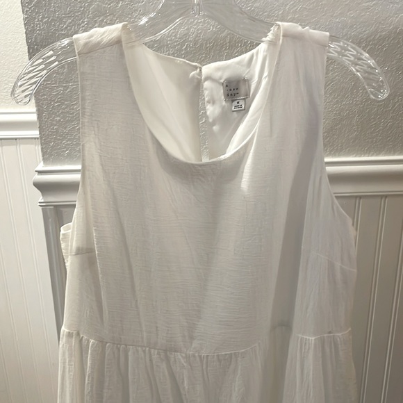 A New Day - white cotton, sleeveless, tiered maxi dress - size medium - Picture 3 of 11